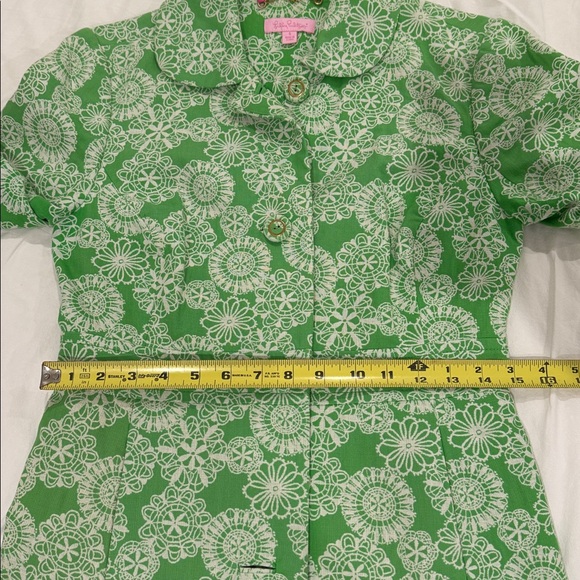 Lilly Pulitzer Kiera Coat Green Bean Day Dreamer Jacquard Jacket S - Picture 8 of 8
